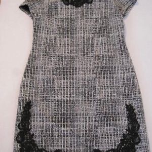 Karl Lagerfeld 12 Embroidered Textured Dress NWT